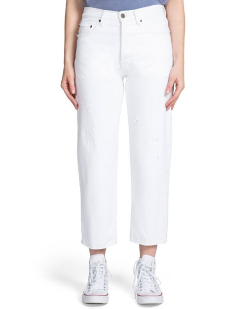 PRPS White C10 Relaxed Boyfriend Straight Leg Crop Jean 100% Cotton High Rise 27 - Picture 1 of 11